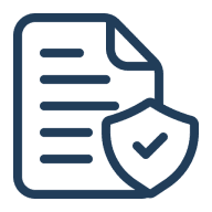 Document icon with a security shield.